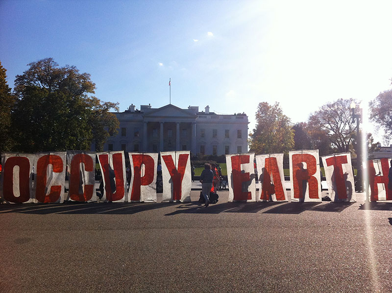 Occupy Love movie image in Washington DC